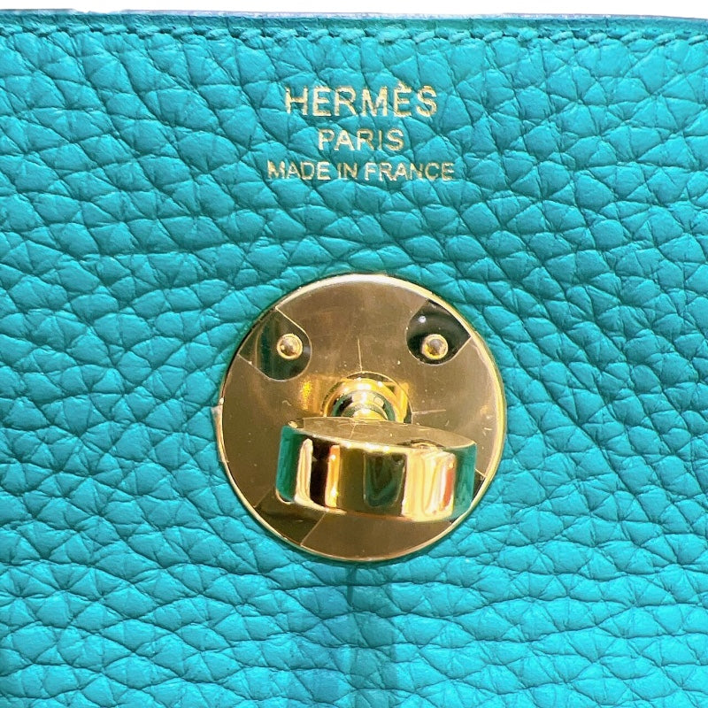 エルメス HERMES リンディ26 D刻印 ヴェールヴェローヌ・ゴールド金具 トリヨンクレマンス レディース ショルダーバッグ