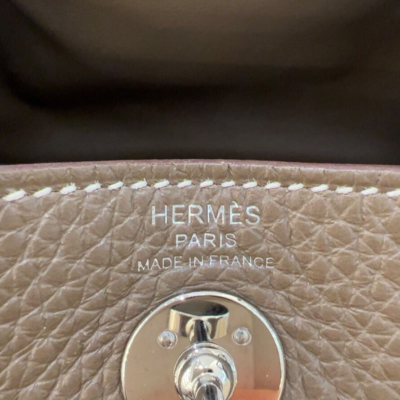 エルメス HERMES リンディミニ U刻印 エトゥープ シルバー金具 トリヨンクレマンス レディース ショルダーバッグ