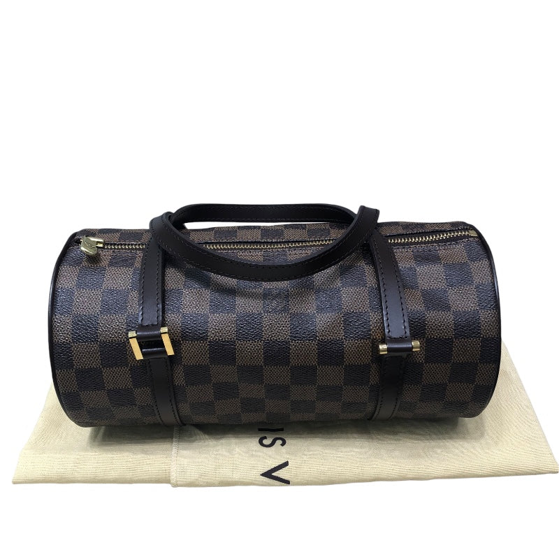 ルイ・ヴィトン LOUIS VUITTON パピヨンPM N51304 ブラウン ダミエキャンバス ダミエ ユニセックス ハンドバッグ