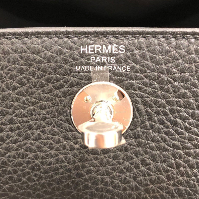 エルメス HERMES リンディミニ W刻 ブラック　シルバー金具 牛革 トリヨン レディース ショルダーバッグ