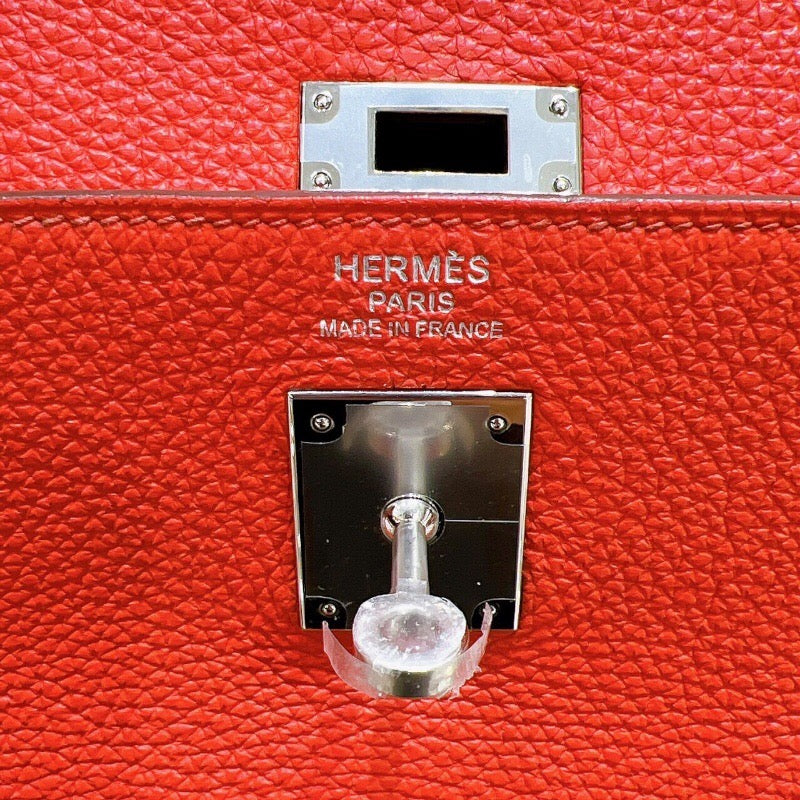 エルメス HERMES ケリー35　 □Q刻印 ルージュピヴォワンヌ トゴ レディース ハンドバッグ