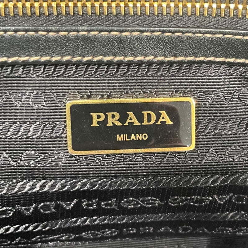 プラダ PRADA ロゴトート ベージュ キャンパス レディース トートバッグ