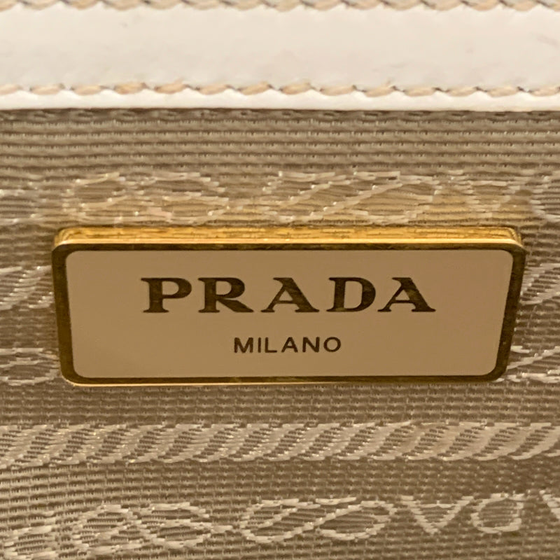 プラダ PRADA トートバッグ 1BG158 ブラウン/ホワイト ロゴ ジャガード(LOGO JACQUARD) レディース トートバッグ |  中古ブランドリユースショップ OKURA(おお蔵)