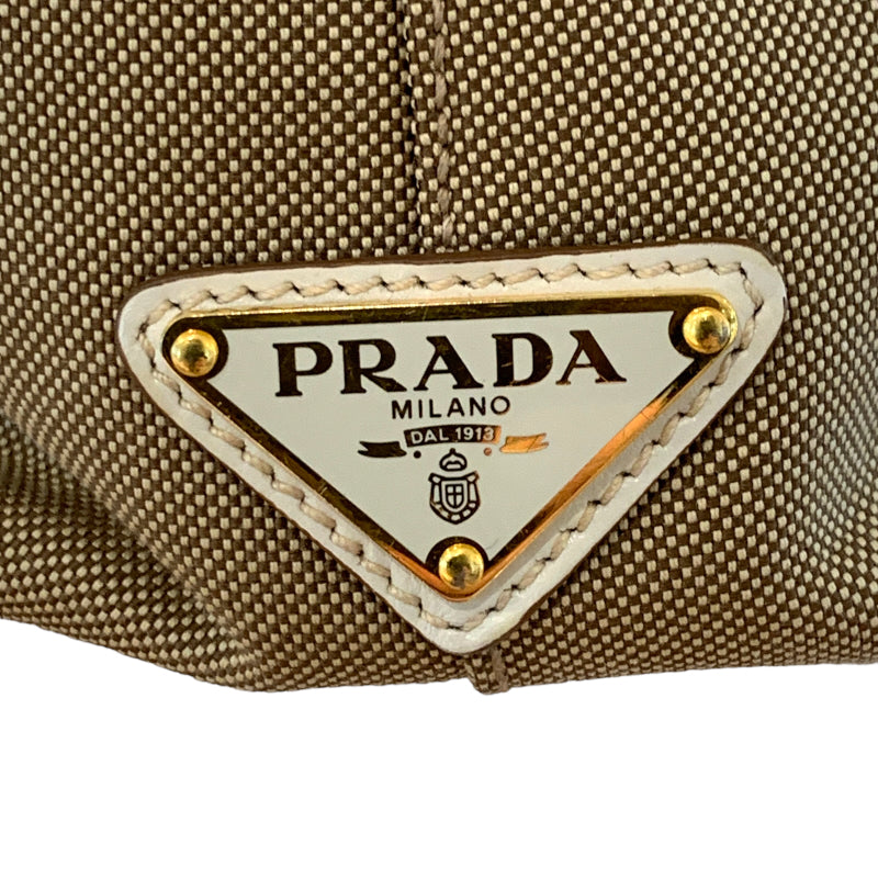 プラダ PRADA トートバッグ 1BG158 ブラウン/ホワイト ロゴ ジャガード(LOGO JACQUARD) レディース トートバッグ |  中古ブランドリユースショップ OKURA(おお蔵)