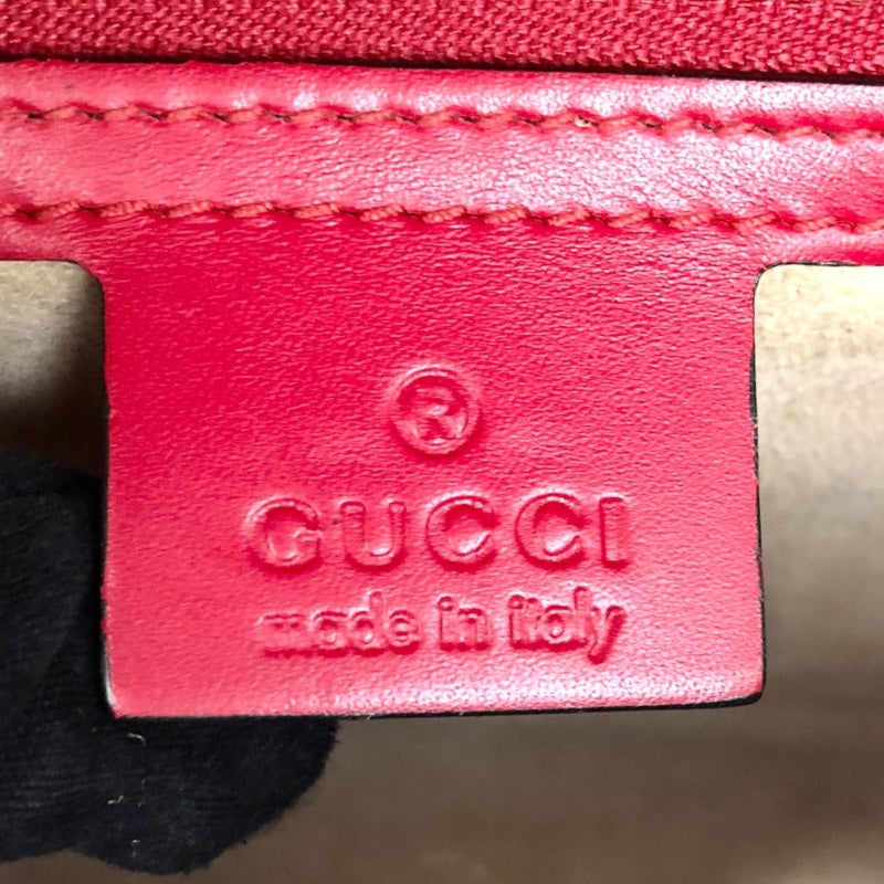 グッチ GUCCI シルヴィ 421882 ハイビスカスレッド レザー レディース ショルダーバッグ