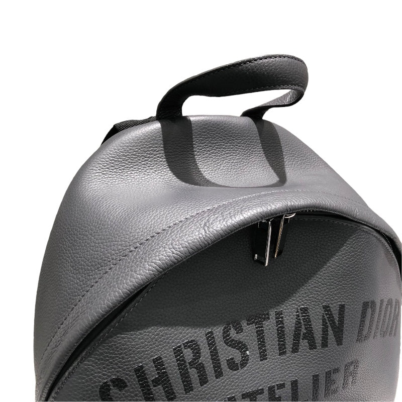 クリスチャン・ディオール Christian Dior バックパック グレー レザー メンズ リュック・デイパック