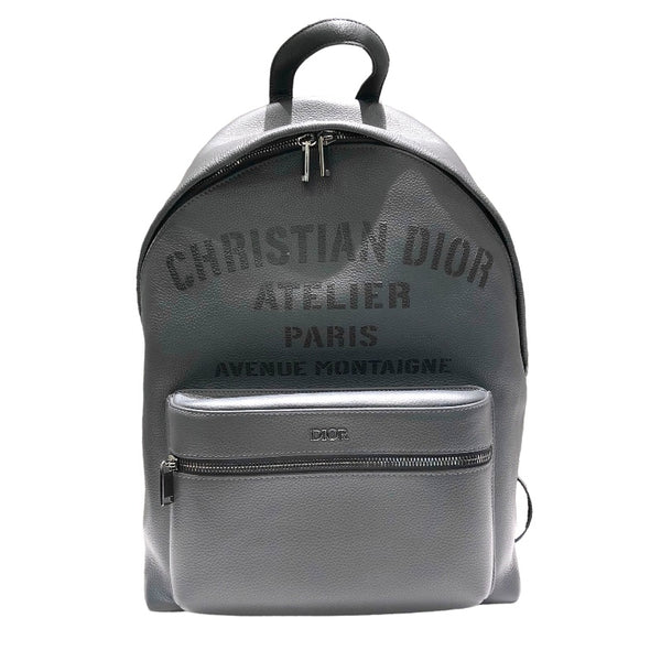 クリスチャン・ディオール Christian Dior バックパック グレー レザー メンズ リュック・デイパック
