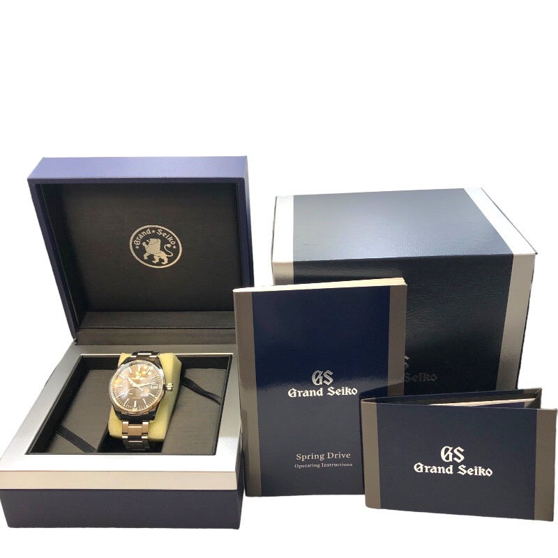 セイコー SEIKO グランドセイコー ヘリテージコレクション スプリングドライブ SBGA301 ブラック ステンレススチール 自動巻き メンズ 腕時計