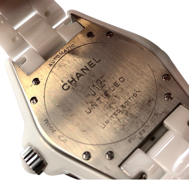 シャネル CHANEL J12　アンタイトル 38mm 世界1200本限定 H5582 ホワイト セラミック ユニセックス 腕時計