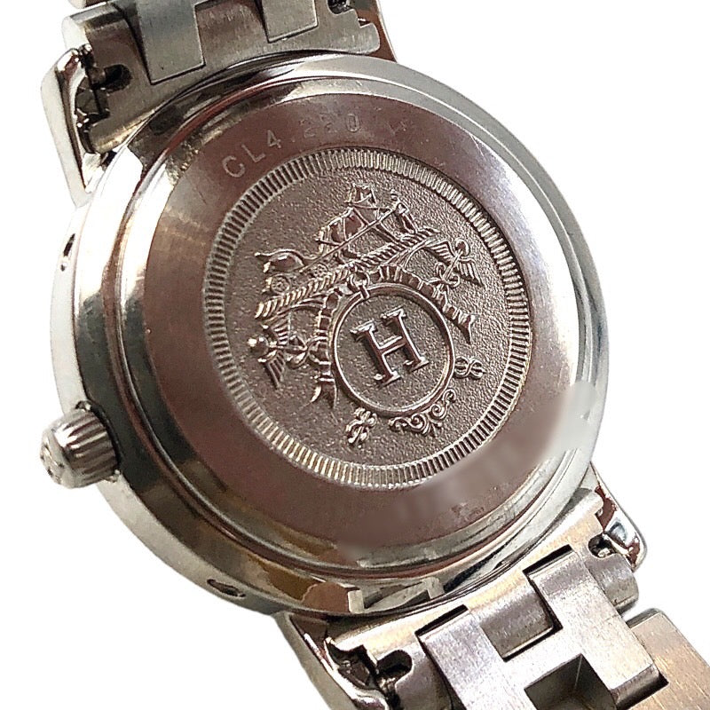 エルメス HERMES クリッパー CL4220 ホワイト GP×SS レディース 腕時計 ...