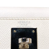 エルメス HERMES ケリー28 内縫い カザック □J刻(2006年製) ホワイト/アントラサイト シルバー金具 エプソン レディース ハンドバッグ