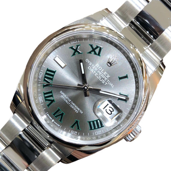 ロレックス ROLEX デイトジャスト36 スレートローマ 126200 SS メンズ 腕時計