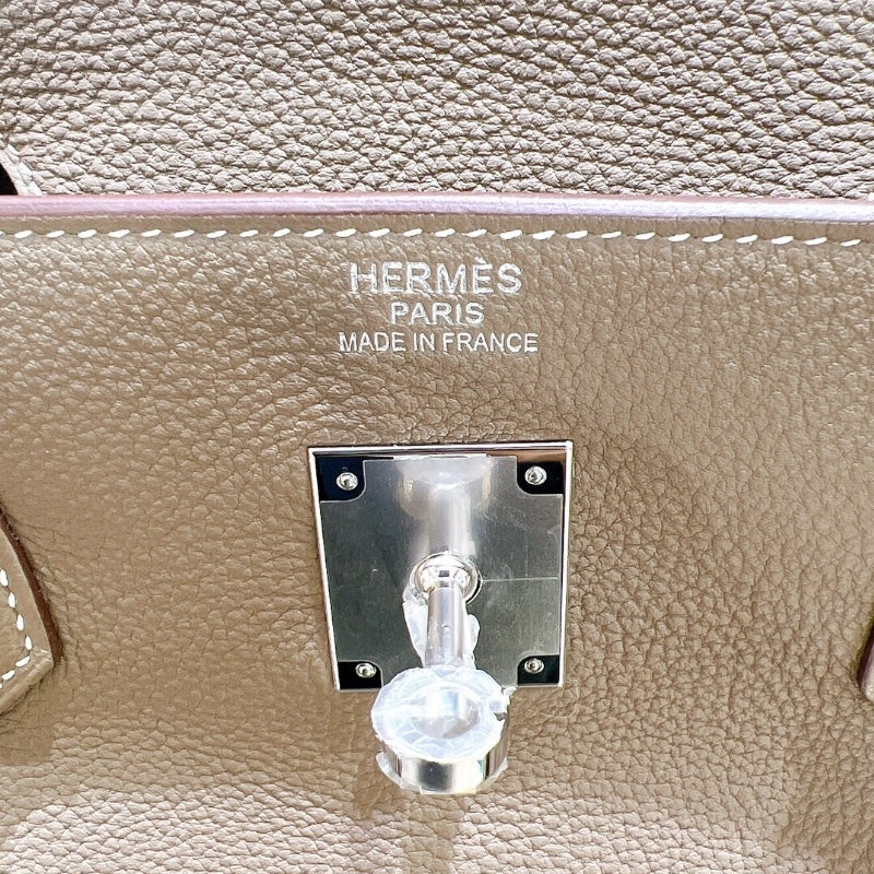 エルメス HERMES バーキン40 B刻 エトゥープ×SV金具 トゴ ユニセックス ハンドバッグ