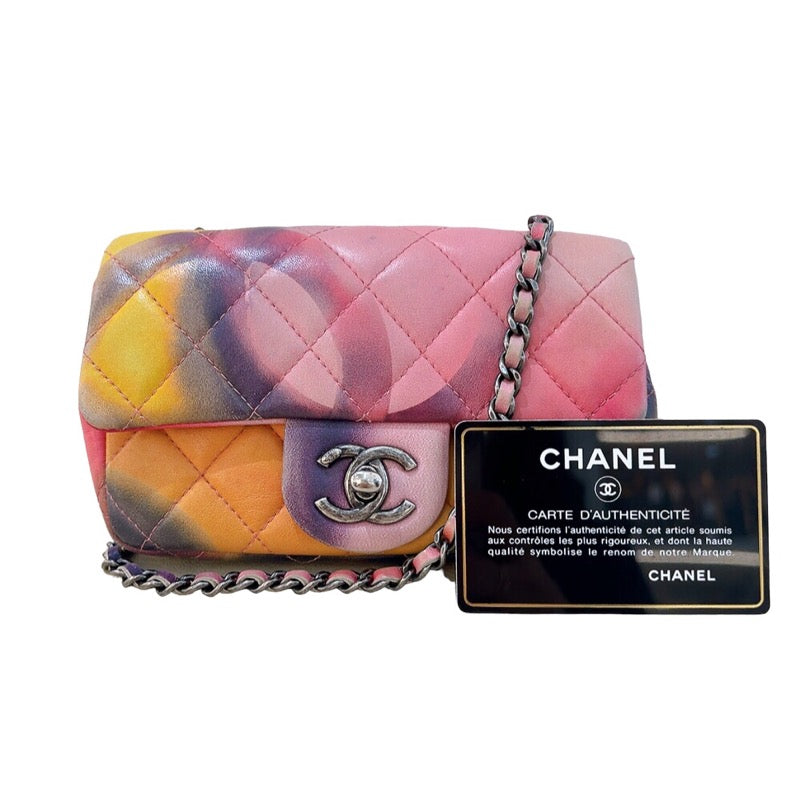 シャネル CHANEL ミニミニマトラッセ マルチカラー シルバー金具 ラムスキン レディース ショルダーバッグ