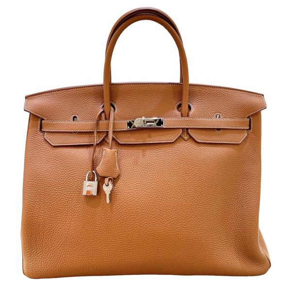 ★最終価格★SALE【5oe6246】エルメス ハンドバッグ バーキン40 トゴ ゴールド シルバー金具 □N刻印【中古】レディース 2300039828742-