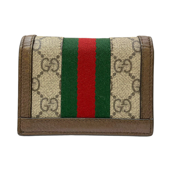 グッチ GUCCI オフィディアGG カードケース 523155 ブラウン ゴールド金具 GGスプリーム・キャンバス/レザー ユニセックス カードケース