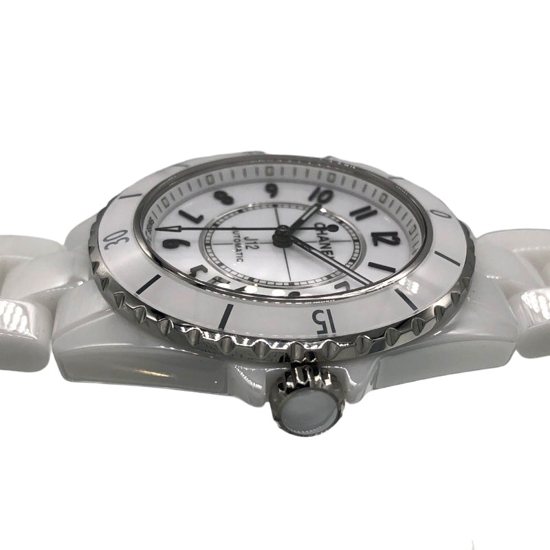 シャネル CHANEL J12 38mm H5700 シルバー×ホワイト セラミック 自動巻き ユニセックス 腕時計