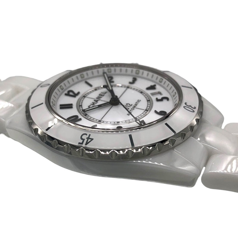 シャネル CHANEL J12 38mm H5700 シルバー×ホワイト セラミック 自動巻き ユニセックス 腕時計