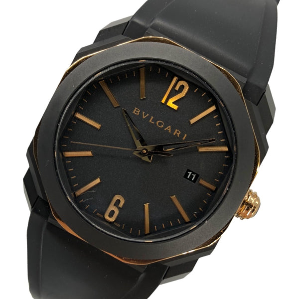 ブルガリ BVLGARI オクト ウルトラネロ BGOP41SG(103085) ピンクゴールド×ブラック SS/K18PG 自動巻き メンズ 腕時計