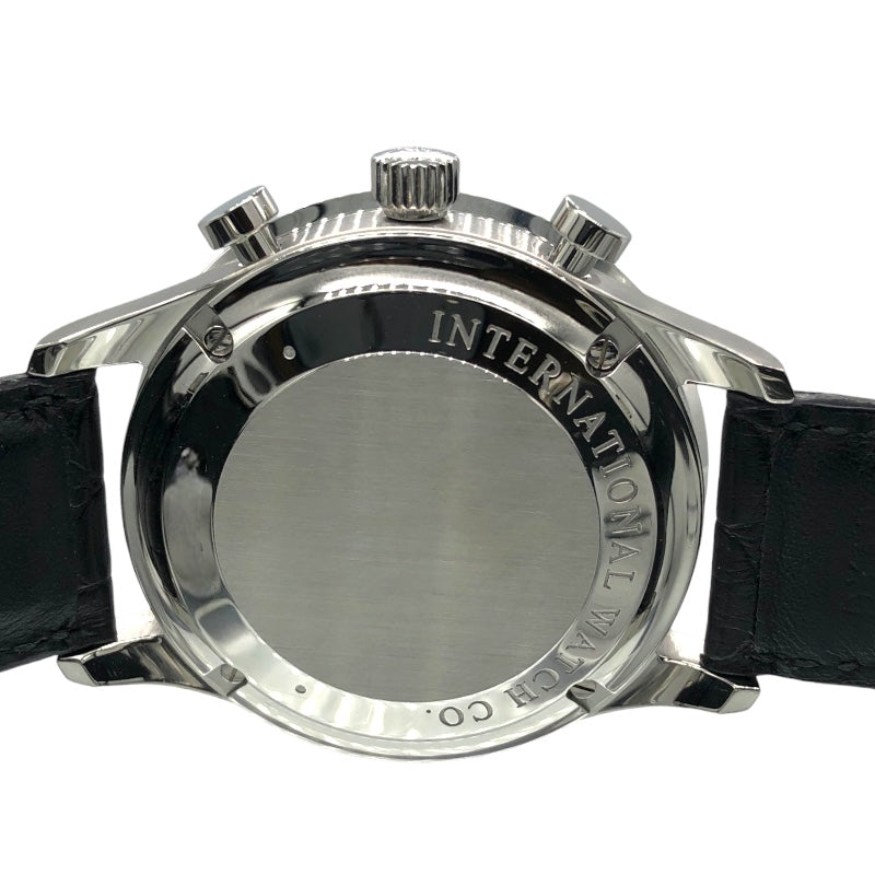 インターナショナルウォッチカンパニー IWC ポルトギーゼ・クロノグラフ IW371447 ブラック SS/レザーベルト メンズ 腕時計