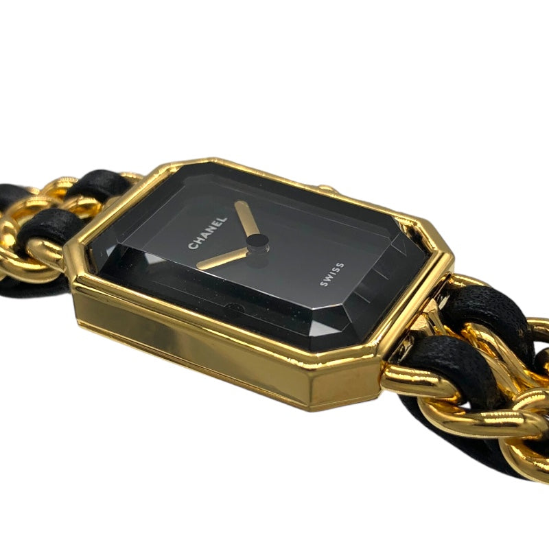 シャネル CHANEL プルミエール XL H0001 ブラック×ゴールド GP/SS クオーツ レディース 腕時計 | 中古ブランドリユースショップ  OKURA(おお蔵)