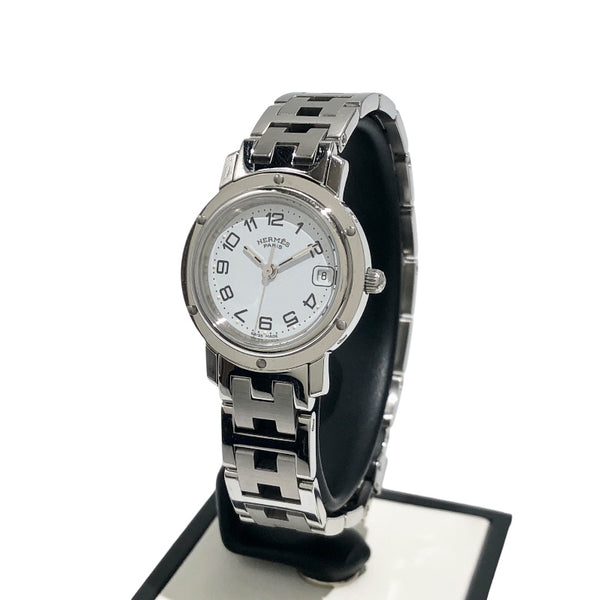 エルメス HERMES クリッパー CL4.210 ホワイト レディース 腕時計