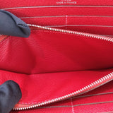 エルメス HERMES エヴリンロングジップ □P刻(2012年製) ルージュカザック シルバー金具 シェーブル レディース 長財布