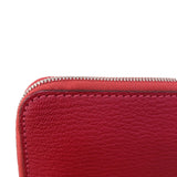 エルメス HERMES エヴリンロングジップ □P刻(2012年製) ルージュカザック シルバー金具 シェーブル レディース 長財布