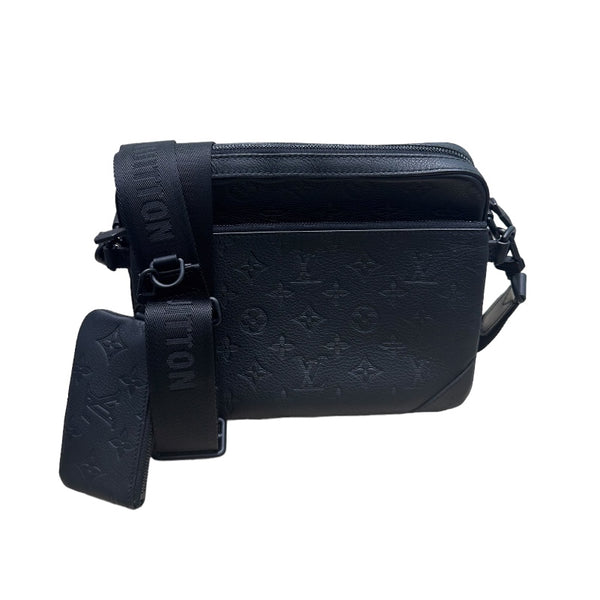 ルイ・ヴィトン LOUIS VUITTON トリオ・メッセンジャー M46602  ブラック  牛革 メンズ ショルダーバッグ