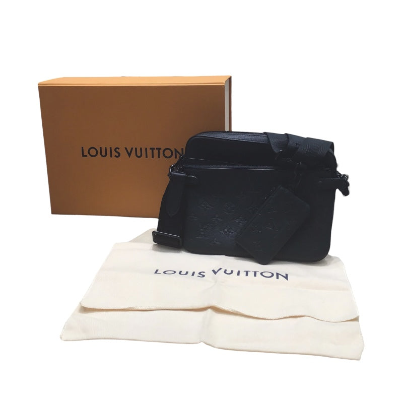 ルイ・ヴィトン LOUIS VUITTON トリオ・メッセンジャー M46602  ブラック  牛革 メンズ ショルダーバッグ