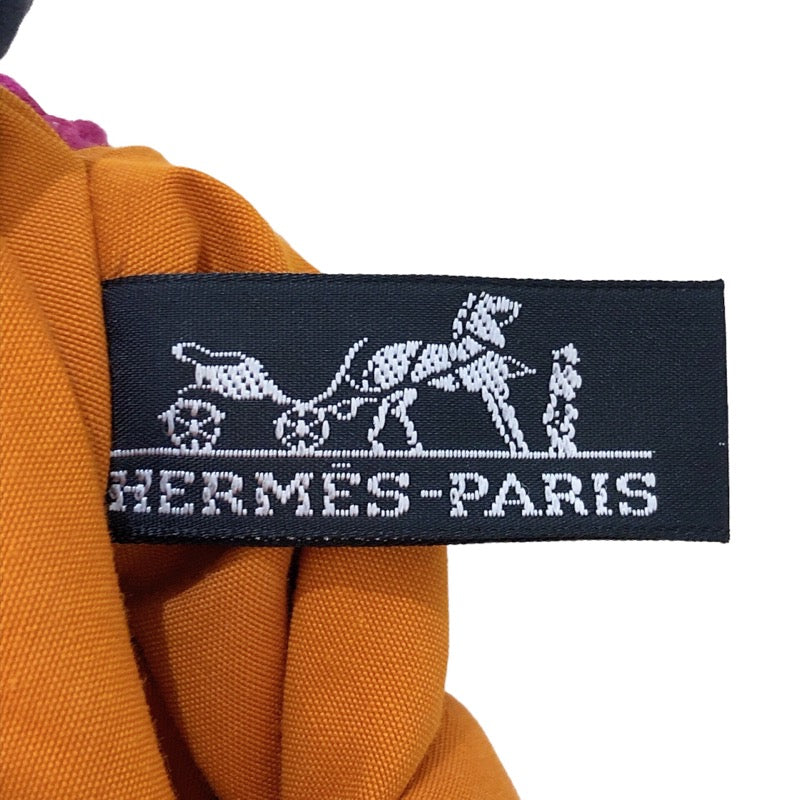 エルメス HERMES ボリードポーチミニミニ パープル トワル レディース ポーチ