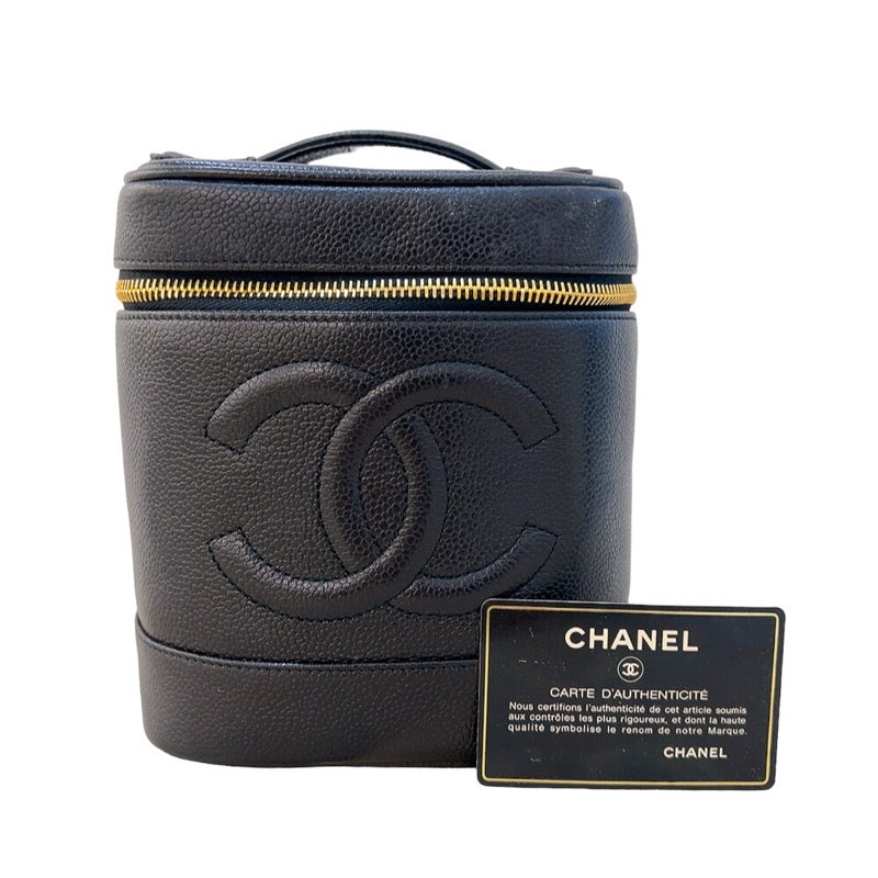 シャネル CHANEL バニティ A01998 ブラック ゴールド金具 キャビアスキン レディース ハンドバッグ | 中古ブランドリユースショップ  OKURA(おお蔵)