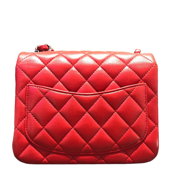シャネル CHANEL ミニマトラッセ18 A35200 レッド/SV金具 カーフスキン レディース ショルダーバッグ
