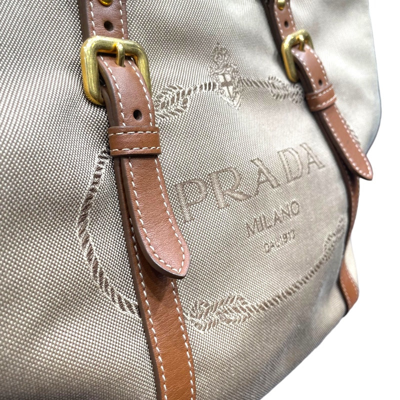 プラダ PRADA ロゴジャガード 2Wayハンドバッグ ブラウン ロゴジャガード キャンバス レディース ハンドバッグ |  中古ブランドリユースショップ OKURA(おお蔵)