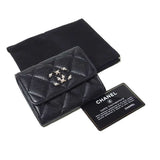 シャネル CHANEL マトラッセ ミニ チェーンウォレット フェイクパール ブラック キャビアスキン レディース ショルダーバッグ