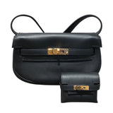 エルメス HERMES ケリームーブ B刻 ブラック/GD金具 スイフト レディース ウエストバッグ
