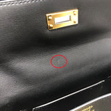 エルメス HERMES ケリームーブ B刻 ブラック/GD金具 スイフト レディース ウエストバッグ