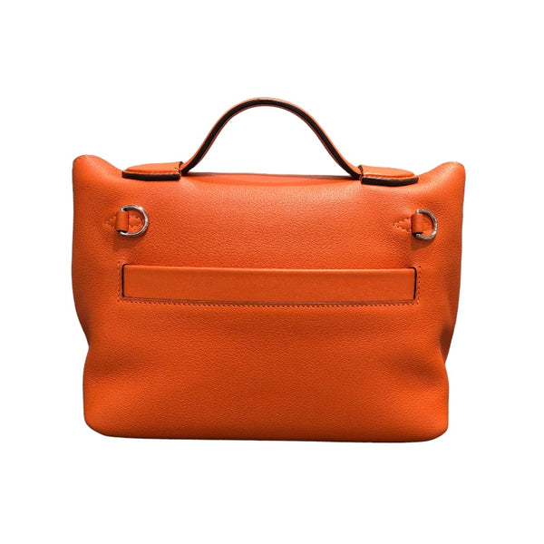 エルメス HERMES ヴァンキャトルミニ U刻 オレンジ　シルバー金具 エバーカラー レディース ハンドバッグ
