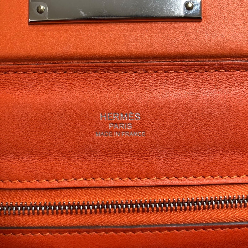 エルメス HERMES ヴァンキャトルミニ U刻 オレンジ　シルバー金具 エバーカラー レディース ハンドバッグ