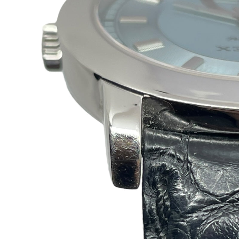 ロレックス ROLEX チェリーニチェリニウム 5241/6 アイスブルー Pt950/革ベルト（定革欠損） 手巻き メンズ 腕時計