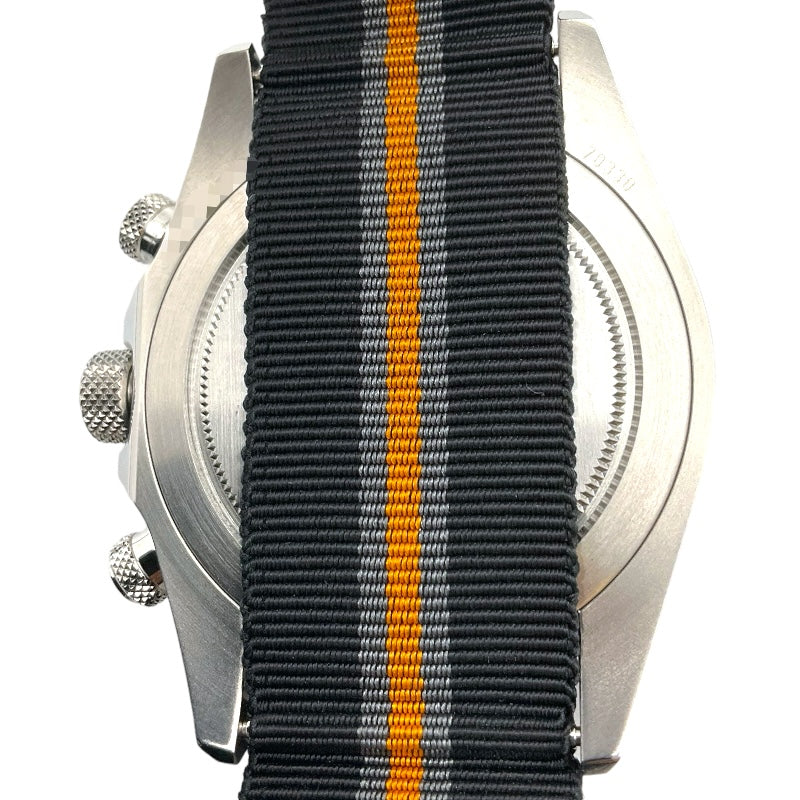 チューダー/チュードル TUDOR ヘリテージ クロノグラフ 70330N ブラック SS メンズ 腕時計