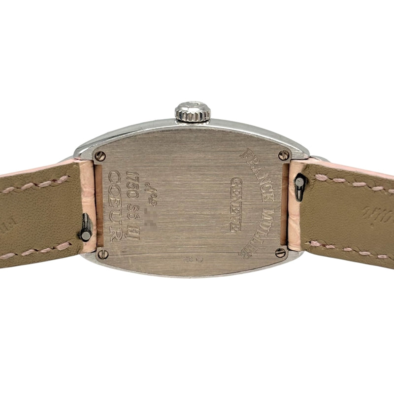 フランク・ミュラー FRANCK MULLER トノウカーベックス 1750S6HJ ピンク K18WG/純正ベルト/純正尾錠 手巻き レディース 腕時計
