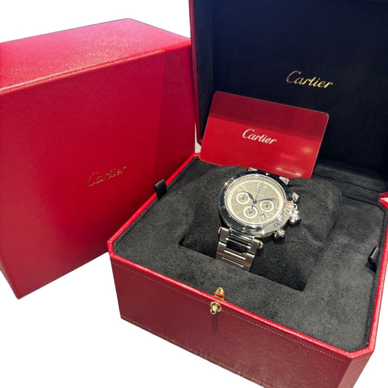 カルティエ Cartier パシャ ドゥ カルティエ クロノグラフ WSPA0027 ステンレススチール メンズ 腕時計