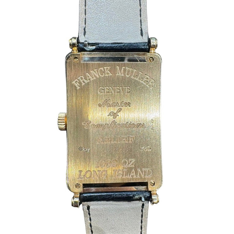 フランク・ミュラー FRANCK MULLER ロングアイランド レリーフ 1002QZ K18イエローゴールド メンズ 腕時計