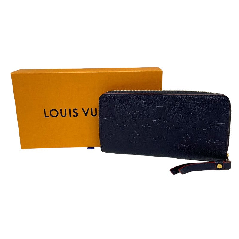 ルイ・ヴィトン LOUIS VUITTON ジッピー・ウォレット M62121 マリーヌルージュ モノグラム・アンプラント レザー レディース 長財布