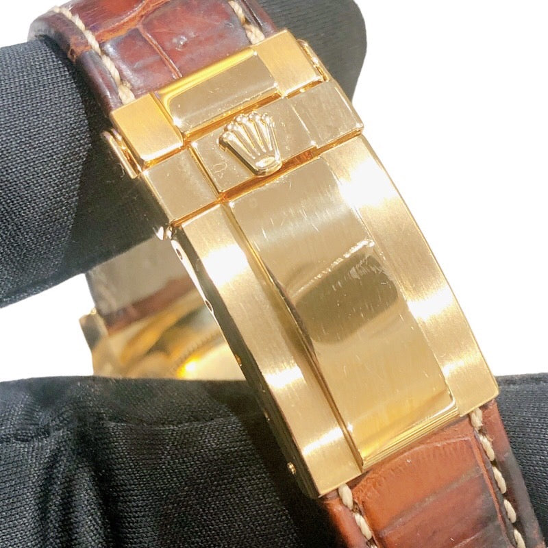 ロレックス ROLEX デイトナ  16518 K18YG/革ベルト メンズ 腕時計