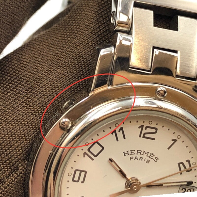 エルメス HERMES クリッパー CL4.210 ホワイト ステンレススチール レディース 腕時計 | 中古ブランドリユースショップ  OKURA(おお蔵)