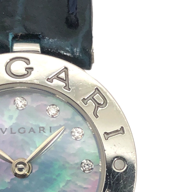 ブルガリ BVLGARI B-Zero1 BZ22S ブルーシェル文字盤 SS/レザー