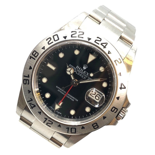 ロレックス ROLEX エクスプローラー2 Y番 16570 ブラック ステンレススチール メンズ 腕時計