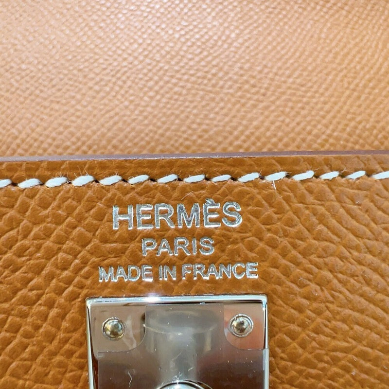 エルメス HERMES ケリー25 外縫い B刻（2023年製造） ゴールド　シルバー金具 ヴォーエプソン レディース ハンドバッグ